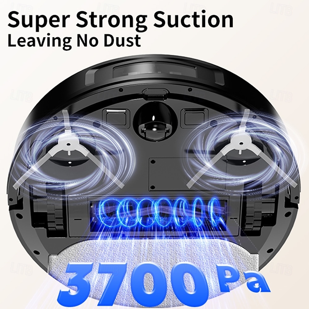 Sweeping and Mopping Robot Combo with LiDAR Navigation APP Operation Smart Mapping No-Mop Zones and Invisible Wall Settings Auto Charging Long-Lasting Battery Life 3500Pa Powerful Suction 2025 - $262.49 –P6