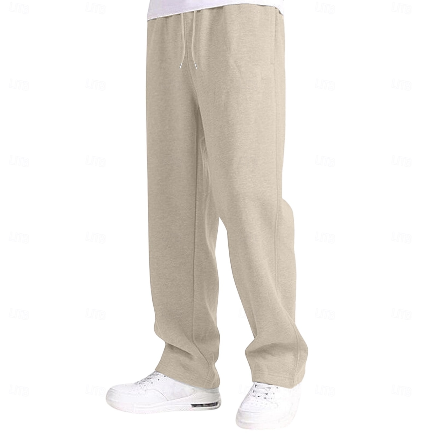 Herren Jogginghose Jogginghose mit weitem Bein Hose Jogginghose mit offenem Saum Kordelzug Elastischer Bund Einfach Atmungsaktiv Volle Länge Lässig Täglich Sport im Freien Mode Basic Schwarz Rote 2026 - $18.99 –P13