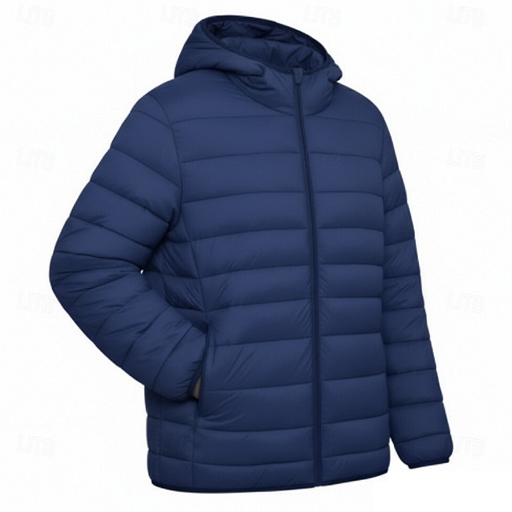 Herren Grafik Hai Wintermantel Daunenjacke Thermowarm Regenfest Leicht Lässig Outdoor Täglich Wattierte Steppjacke mit Kapuze Herbst Winter Langarm Schwarz Rote Königliches Blau 2026 - $60.99 –P5