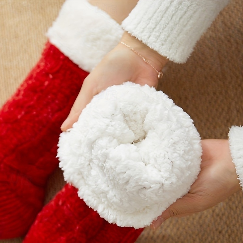 женские носки из шенилла, мягкие, теплые зимние носки-тапочки для дома, сна или беременности, уютные нескользящие махровые гетры 2026 - $14.49 –P6