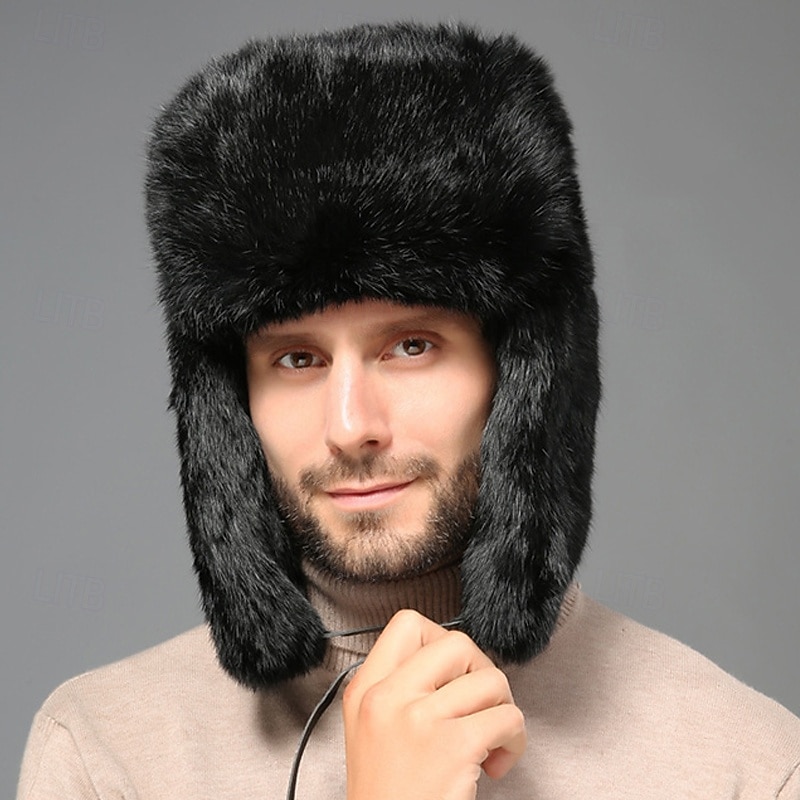 Per uomo Da aviatore Cappello Ushanka Cappello da aviatore Cappello con paraorecchie Cappelli Invernali Nero Giallo Poliestere Moda Stile Vintage Casual Streetwear Quotidiano Semplice Caldo del 2026 a $24.99 –P3