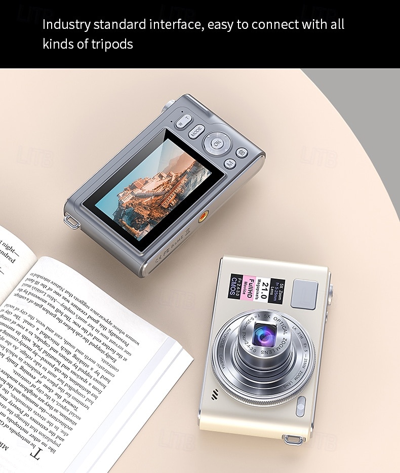 Uusi 4k fhd -digikamera 64 gigatavun muistikortilla vuodelta 2025, kompakti, pieni ja edullinen ladattava valokuvauskamera, 64 megapikselin automaattitarkennuskamera, erittäin sopiva aloitteleville 2026 - $117.99 –P10