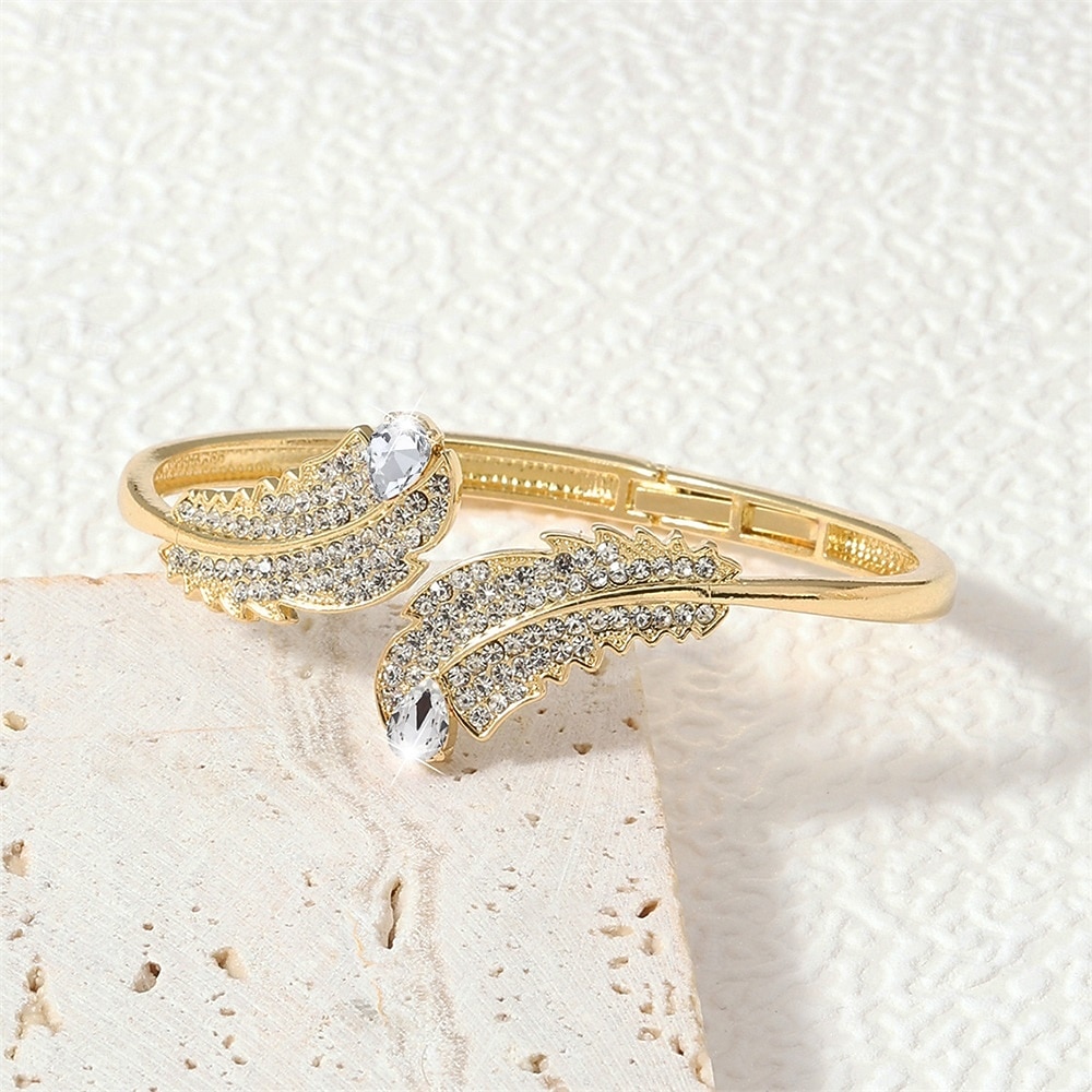 Zirconio No coincidente Forma de Hoja Personalizado De moda Cromo Pulsera pulsera Plata / Dorado / Dorado 2 Para Boda Fiesta Pedida Fiesta de baile 2026 - CAD $14.59 –P5