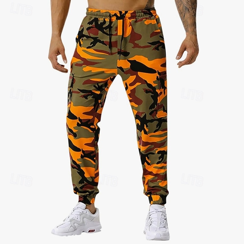 Per uomo Pantaloni della tuta con risvolto Pantaloni Cargo pantaloni sportivi Coulisse con tasche Vita Alta Pantaloni Palestra Athleisure Allenamento Primavera Autunno Elastico Palestra Allenamento del 2026 a $27.99 –P7