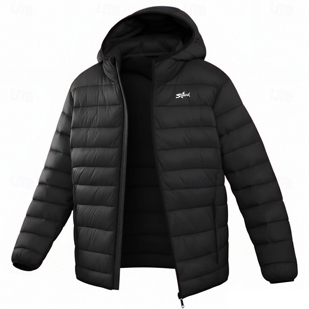 Herren Grafik Hai Wintermantel Daunenjacke Thermowarm Regenfest Leicht Lässig Outdoor Täglich Wattierte Steppjacke mit Kapuze Herbst Winter Langarm Schwarz Rote Königliches Blau 2026 - $60.99 –P2