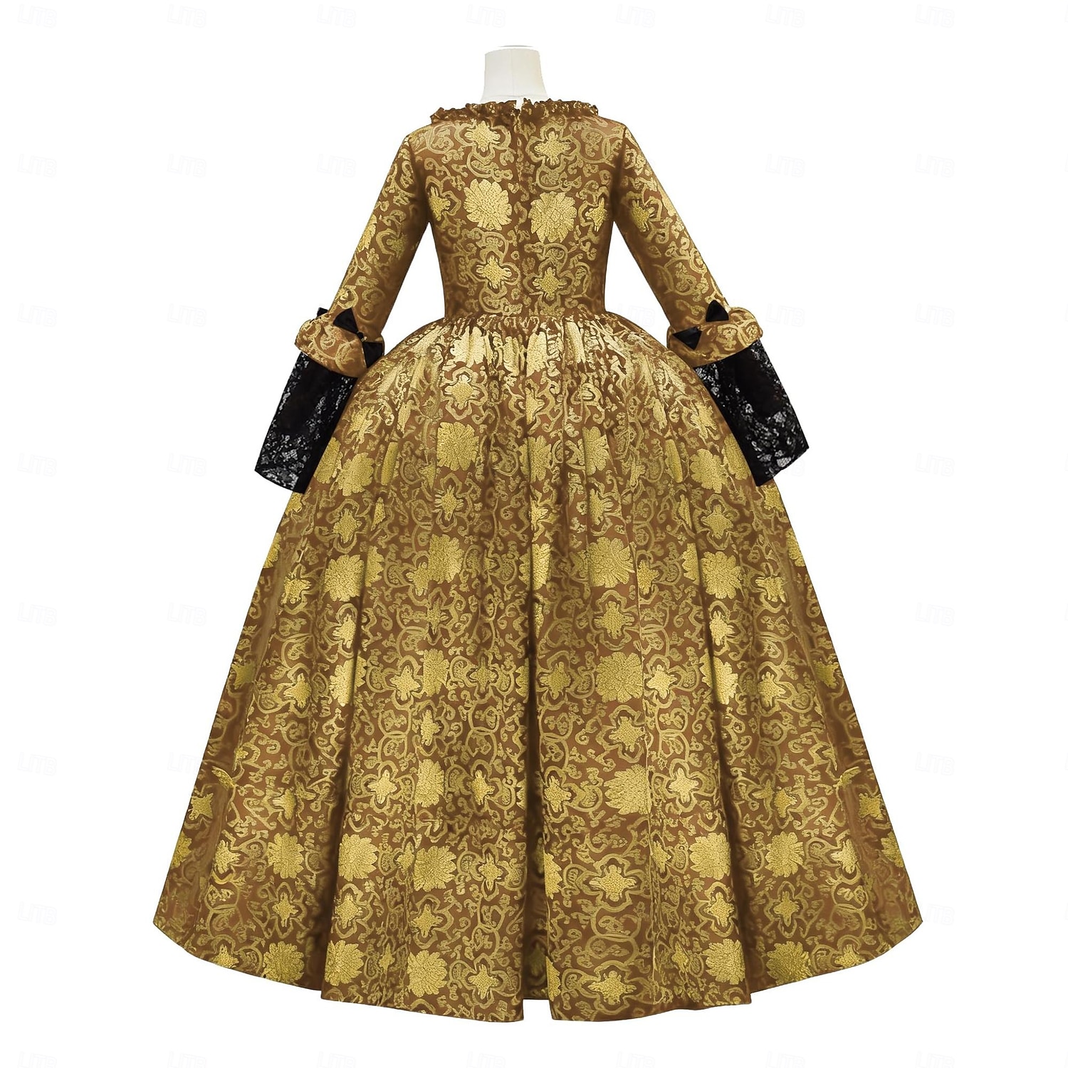 Rokoko Viktorianisch Renaissance Bodenlang Kleid Partykostüm Maskerade Übergröße Normal Puffärmel / Ballon Trompetenärmel Prinzessin Spitze Tüll Vintage Ballkleid Quadrathals Kostüm Damen königlich 2025 - $168.99 –P16