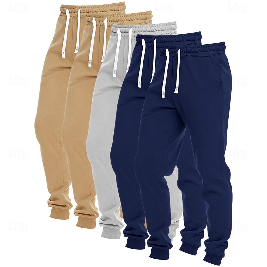 Herre Joggebukser Jogger Bukser Uformelle bukser Snorer Lomme Elastisk midje عادي Komfort Full lengde utendørs Daglig Enkel Klassisk Stil 1 2 2026 - $59.99 –P16