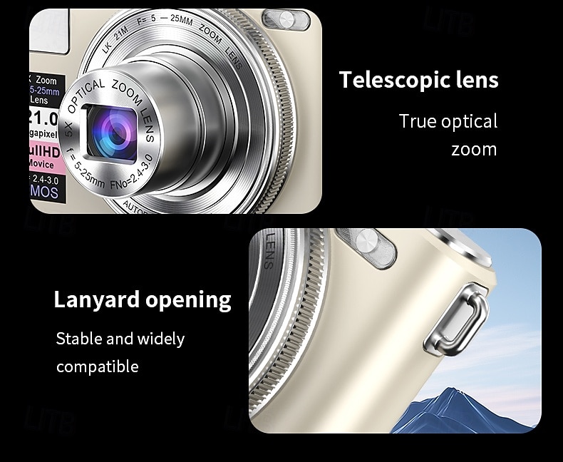 Uusi 4k fhd -digikamera 64 gigatavun muistikortilla vuodelta 2025, kompakti, pieni ja edullinen ladattava valokuvauskamera, 64 megapikselin automaattitarkennuskamera, erittäin sopiva aloitteleville 2026 - $117.99 –P18