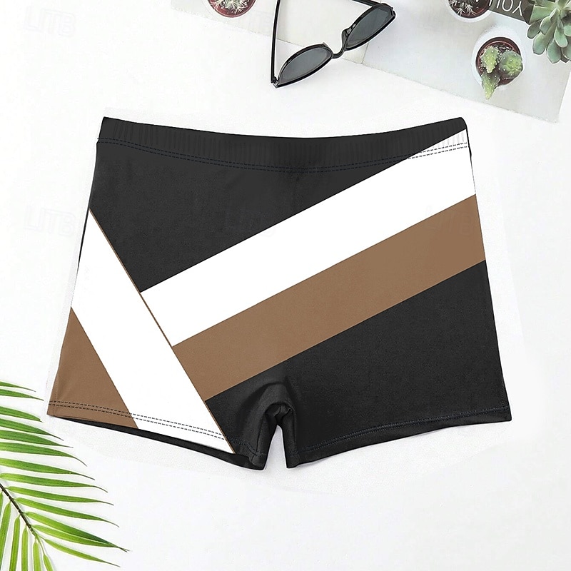 בגדי ריקוד גברים מכנסי שורט בגדי ים מכנסי שחייה תחתונים מתיחה נושם תחתיות שרוך גלישה ביקיני צלילה טלאים קיץ 2025 - $6.99 –P4