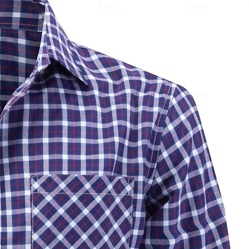 Bărbați Cămașă Cămașă de Costum Camașă cu nasturi Plisat Nuntă Zilnic Bleumarin Albastru piscină Gri Deschis Manșon Lung Răsfrânt Primăvară Toamnă Îmbrăcăminte Buzunar frontal 2025 - $28.99 –P6