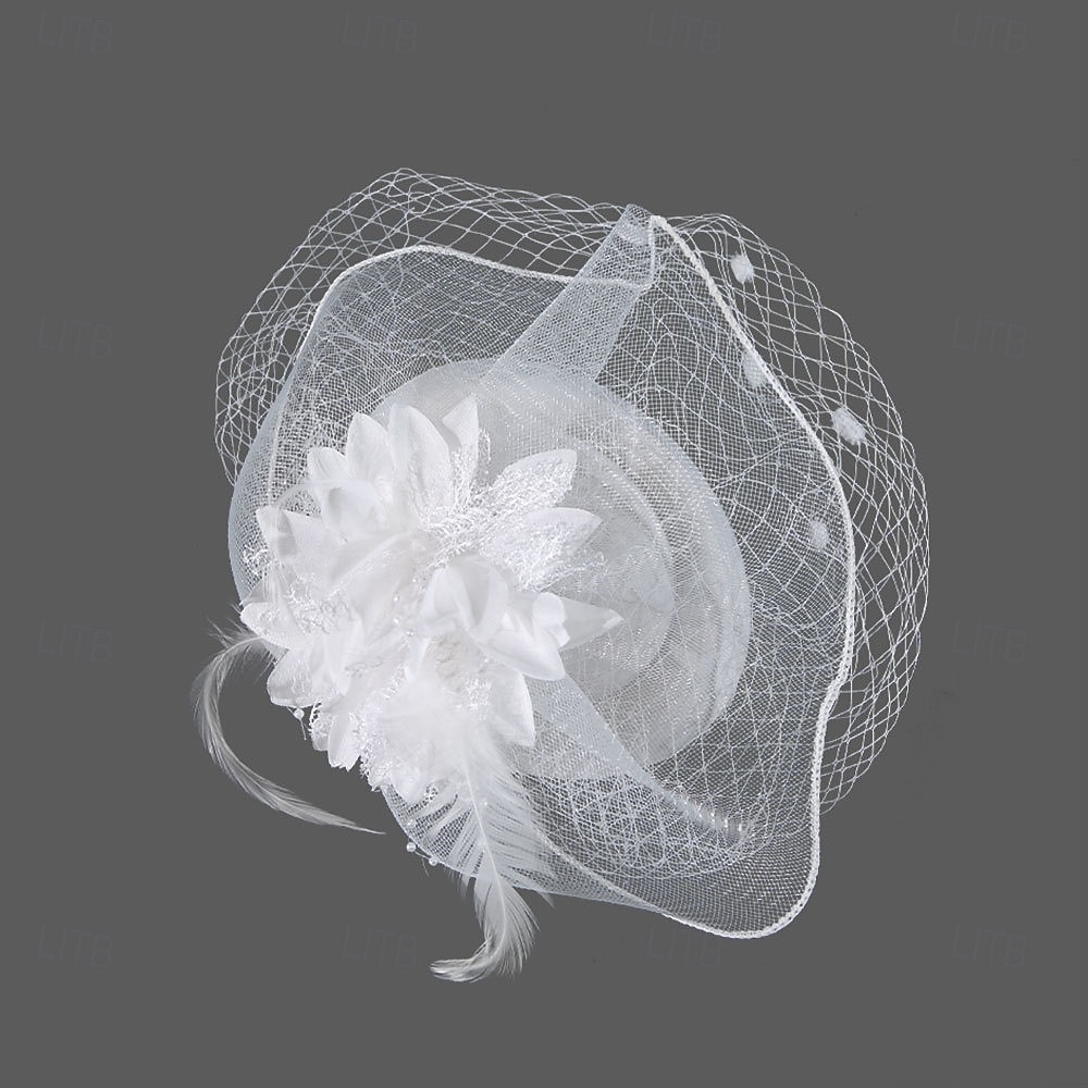 Fascinators Tejido Sombrero de fieltro Boda Fiesta de Té Carrera de caballos cóctel Elegante Vintage Estilo lindo Con Pluma Flor Celada Sombreros 2026 - $17.49 –P3