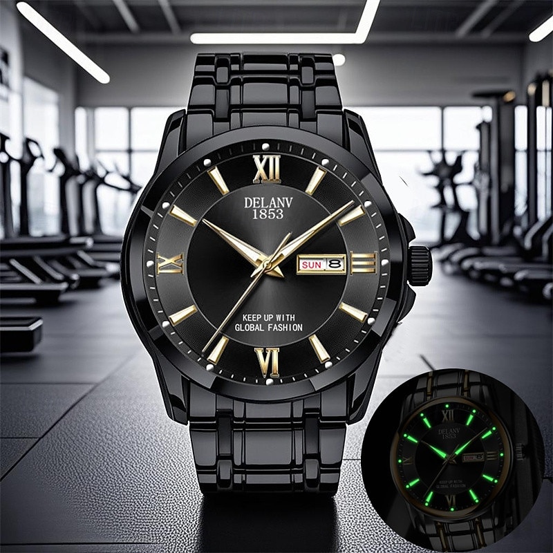 La nouvelle montre pour hommes au cadran romain Deblve à la mode et tendance avec bracelet en alliage calendrier lumineux et affichage du jour. C'est un choix idéal pour une vie simple décontractée de 2026 ? $19.99 –P6