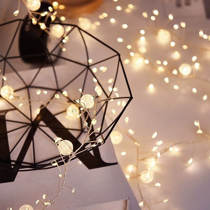 أضواء سلسلة الألعاب النارية، كرات مستديرة، أضواء خرافية بأسلاك نحاسية، 6 متر 400 LED، زينة حفلات الزفاف، الحديقة، الشرفة، زينة الأشجار والتراس 2026 - $76.99 –P3