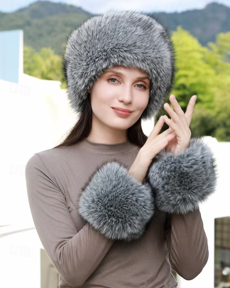 Dámské Teplá zimní čepice Denní Dovolená Pevná barva Polyester Na běžné nošení Zahřívací 1 PC 2025 - $18.99 –P1