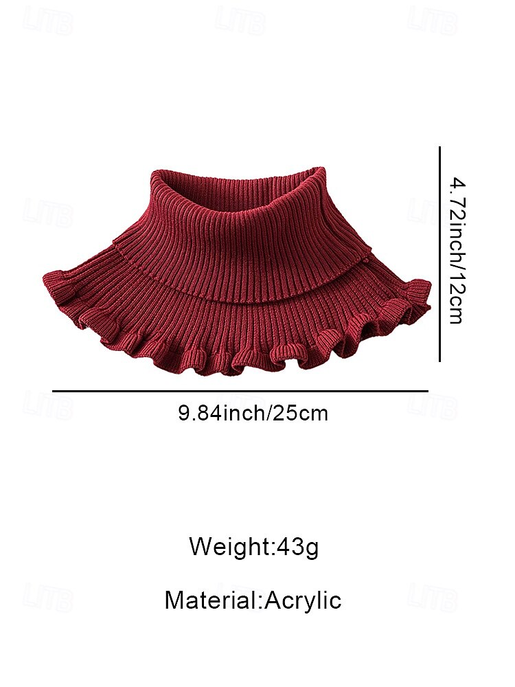 Kerstkraag van acryl voor dames – comfortabel en stijlvol met geplooide randen, verkrijgbaar in meerdere kleuren, perfect voor wintervakanties en feestelijke gelegenheden 2026 - $7.99 –P8