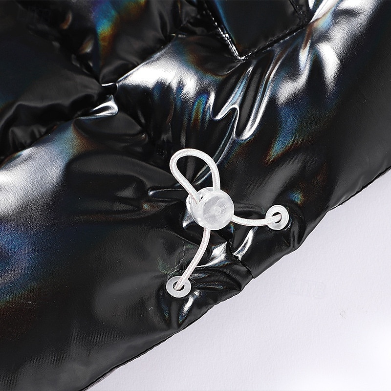 Per uomo Gilet imbottito Gilet Vacanza Quotidiano Data Moda Casual Autunno Inverno Tasca Poliestere Caldo Confortevole Tinta unica Cerniera Collo alla coreana Vestibilità regolare Nero Bianco Caffè del 2026 a $41.99 –P10