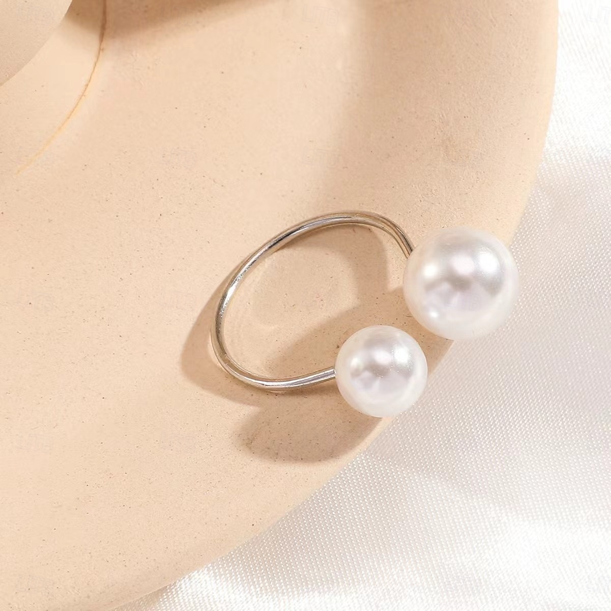 Damen-Doppelperlenring – moderner, verstellbarer Statement-Schmuck für Hochzeiten, Partys und besondere Anlässe 2026 - $8.99 –P2