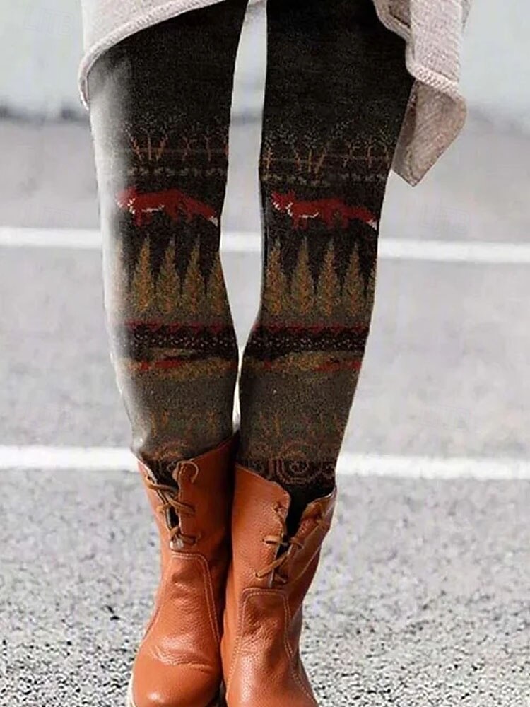 בגדי ריקוד נשים חותלות חופשה וינטאג' סגנון אתני באורך מלא מותניים גבוהים פרחוני גראפי מופשט הדפסת תלת מימד ייבוש מהיר נשימה רך סטרצ'י (נמתח) יומי בית בָּחוּץ פול חום כהה ורוד מסמיק חום אביב סתיו חורף 2026 - $21.99 –P1