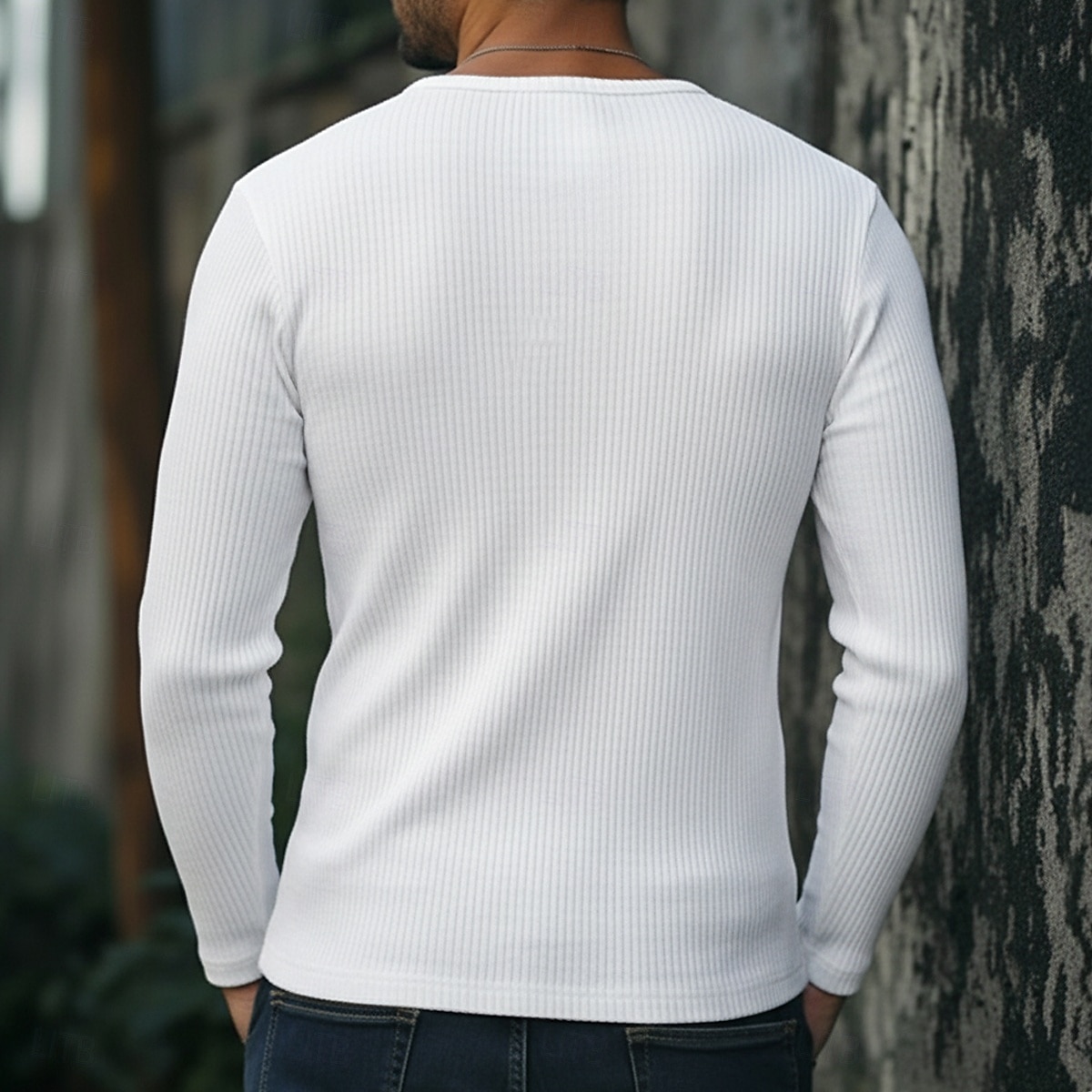 Ανδρικά Μπλουζάκι Πλεκτό μπλουζάκι με ραβδώσεις Μπλουζάκι μπλουζάκι Μακρυμάνικο πουκάμισο Μακρυμάνικο Χένλι Άνοιξη Φθινόπωρο Χειμώνας Σκέτο Pit Strip Μοντέρνα Υψηλής Ποιότητας Βασικό Πλέξιμο 2026 - $20.99 –P2