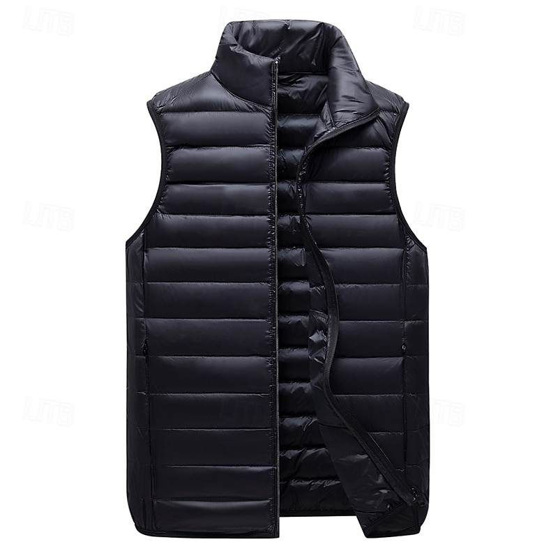 Ανδρικά Κάτω γιλέκο Γιλέκο Puffer Veste Gilet Καπιτονέ γιλέκο Διακοπές Καθημερινά Ημερομηνία Μοντέρνα Καθημερινό Φθινόπωρο & Χειμώνας Τσέπη Πούπουλαπάπιας Πολυεστέρας Διατηρείτε Ζεστό Άνετο 2026 - $47.99 –P4