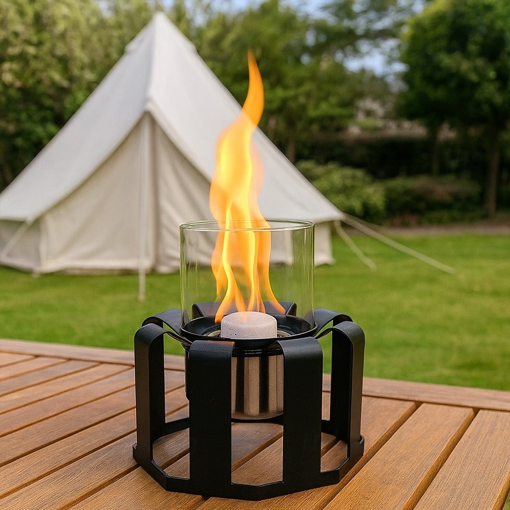 2026年 キャンプ用のガラステーブルとリモコン付きの卓上ファイヤーピット屋外ファイヤーピット  コレクション – $49.99 –P3