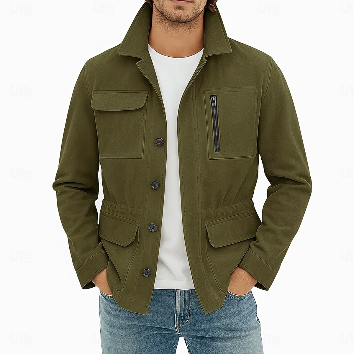 Pánské Bunda z umělého semiše Rüzgarlık Hnědá semišová bunda Ležérní Běžné / Denní Rüzgarlık Slátanina Elastický pas Zima Jaro & podzim Pevná barva Vinobraní Módní Košilový límec Standardní Hněd 2025 - $51.99 –P5