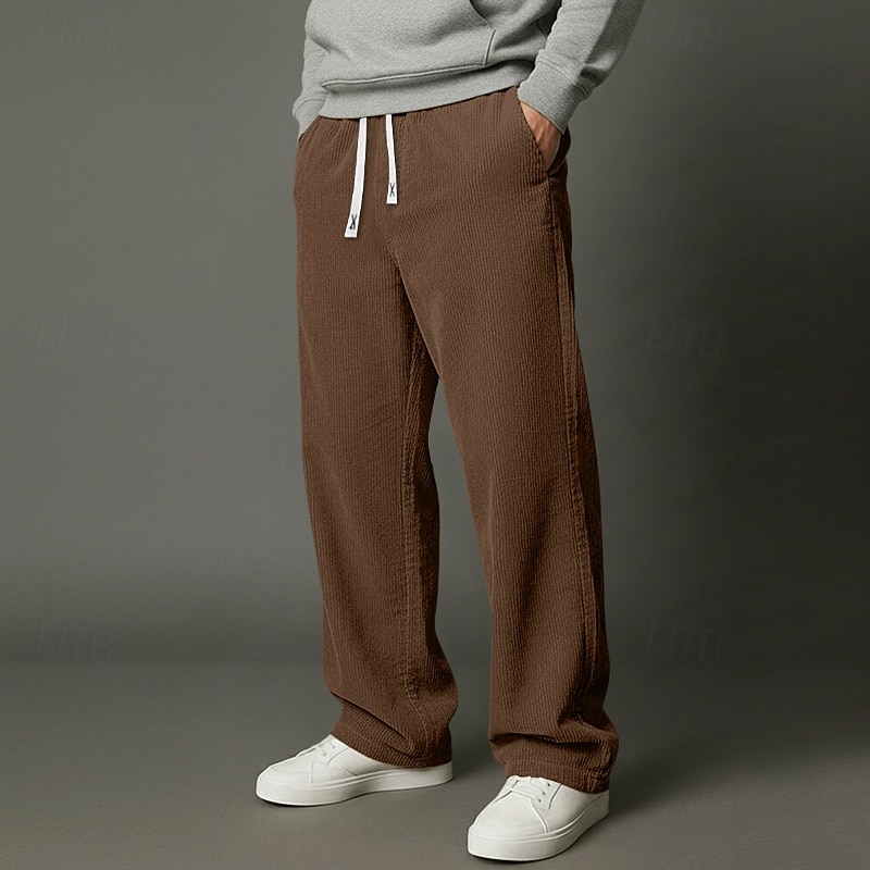 رجالي بنطلونات بنطال واسع الساق بنطلون مضلع السراويل الفضفاضة بنطال رياضي مفتوح من الأسفل رباط مرونة الخصر سهل رطوبة فتل متنفس مكتمل الطول الأماكن المفتوحة رياضة في الهواء الطلق فضفاض 2025 - $21.99 –P1