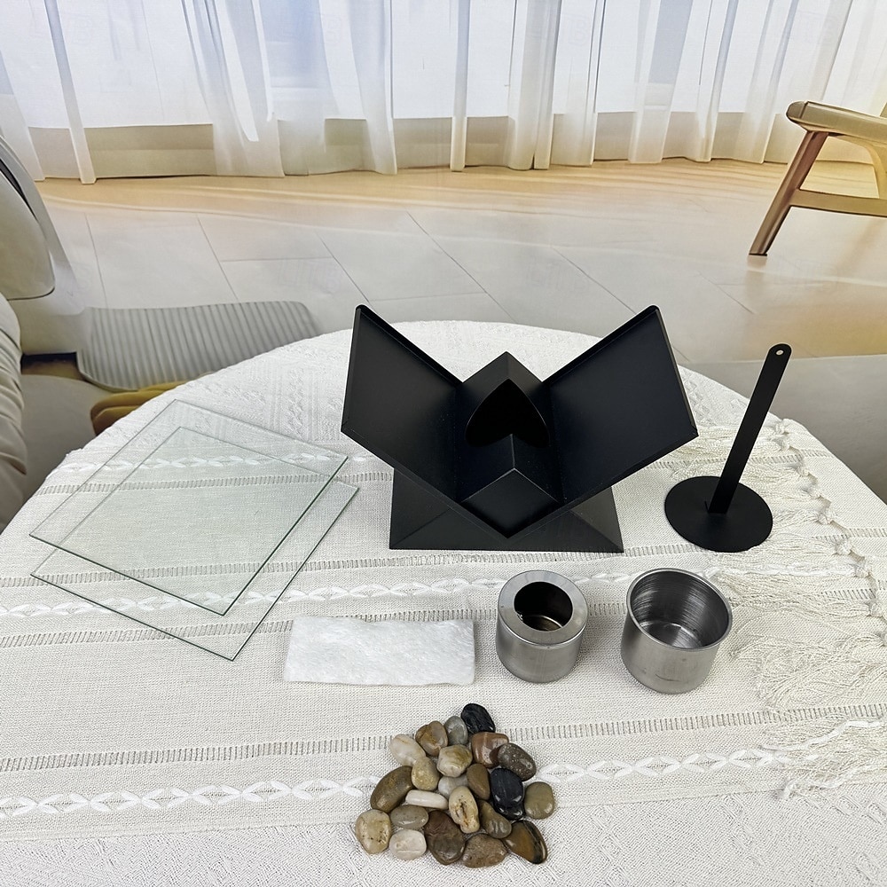 timanttimainen pöytälevyllä varustettu tulisija, kannettava pöytälevyllä varustettu takka, puhdas palaminen, bioetanolitakka, tuuletusaukoton takka sisä- ja ulkotiloihin, terasseille, juhliin ja 2026 - $92.99 –P12