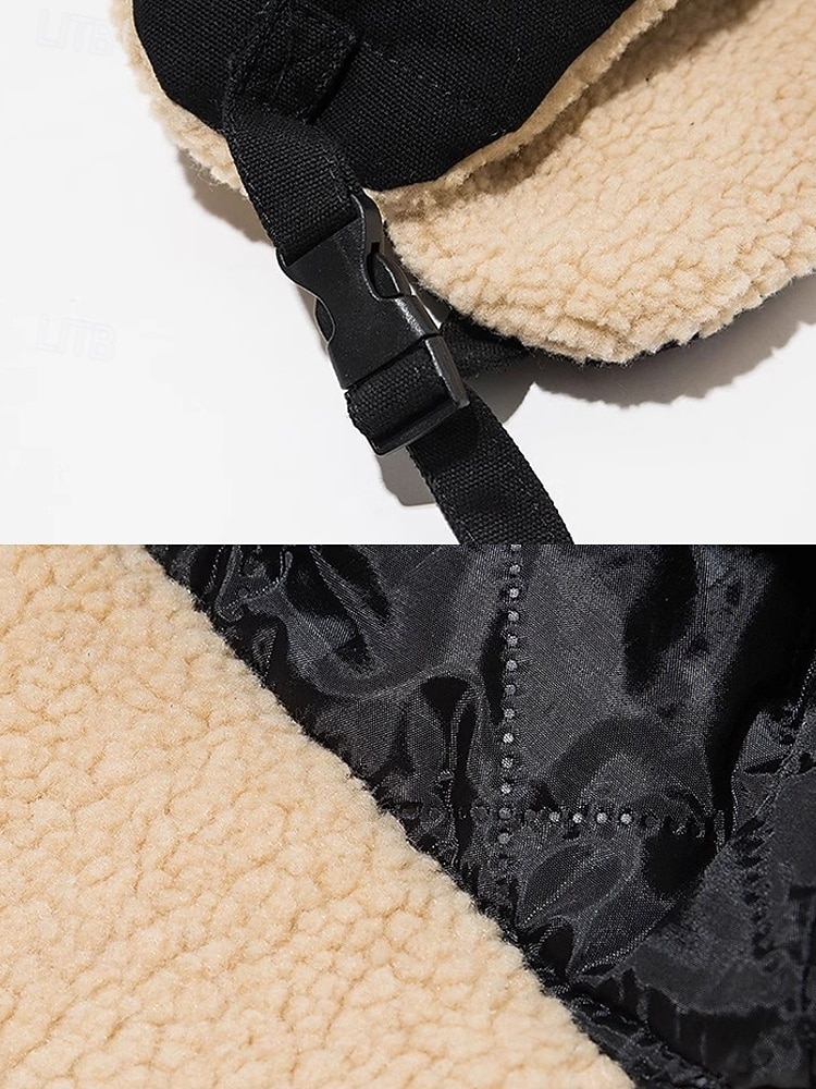 Chapeau de trappeur d'hiver pour homme avec cache-oreilles, casquette d'aviateur doublée de sherpa chaude, chapeau de neige coupe-vent pour la chasse et le ski en plein air de 2025 ? $14.99 –P8