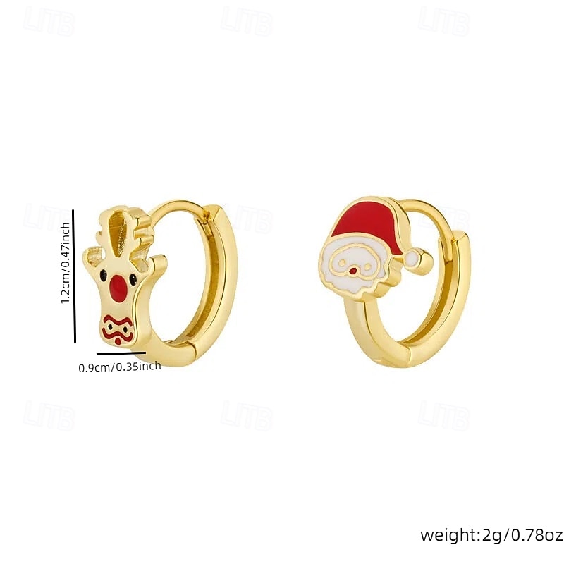 Set di anelli regolabili con Babbo Natale e renne - gioielli natalizi in oro e argento per lo spirito delle feste del 2026 a $11.99 –P2