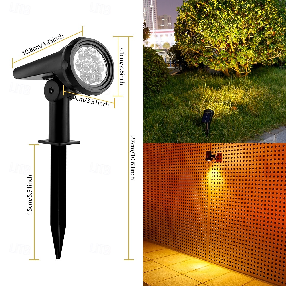 Aurinko Puutarhan Spotlight Ulkona Kestävä Tulvat Valot 7/10LED puutarhapuu ja kasvi Maisemavalot Puisto Autotalli Piha Polkuvalaistus 2026 - $19.99 –P9