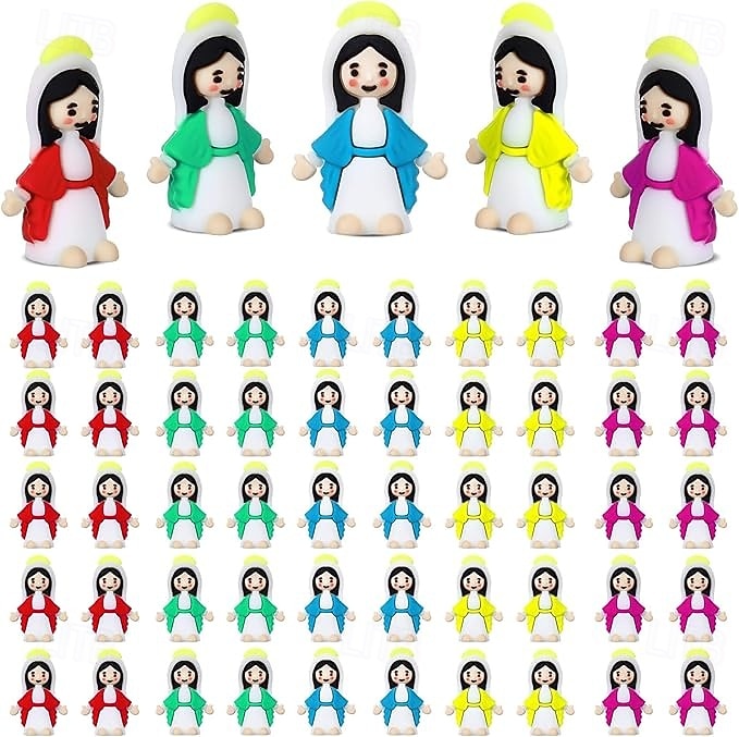 50/100pcs Little Virgin Mary Figures Easter Gift, Mini Virgin Mary Figurines in Bulk, Tiny Statues for Easter Egg Stuffers Multicolor Tiny Virgin Mary Figures, Miniature Figurines to Hide 2026 - $21.99 –P2