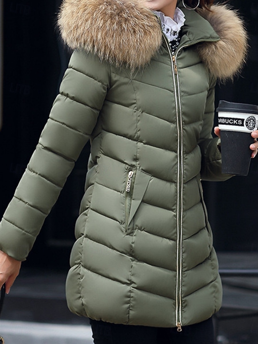 Damen Parka Bequem Atmungsaktiv Reißverschluss Tasche Lässig Einfach Urlaub Straße Alltagskleidung Ausgehen Reisverschluss Regulär Mit Kapuze Normale Passform Langarm Oberbekleidung Schwarz Wein Rote 2025 - $46.99 –P8