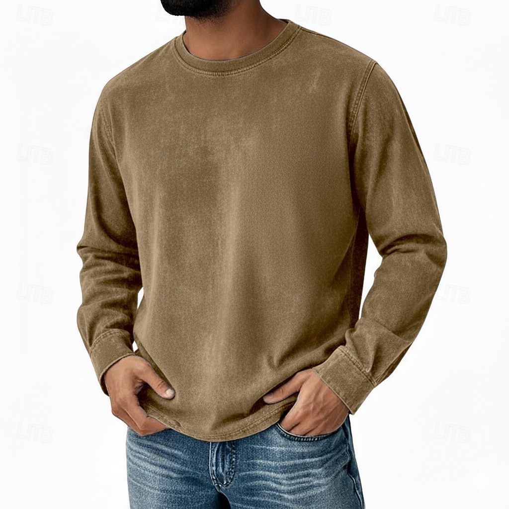 Miesten T-paita 100 % puuvillahappopesupaita Pitkähihainen Tiukka pyöreä kaula-aukko Syksy 봄 & Syksy Lippu Yhdysvaltain Yhdysvaltain lippu Lippu / kansallislippu Neuleet Vintage Tyylikäs Crewneck 2026 - $18.99 –P5