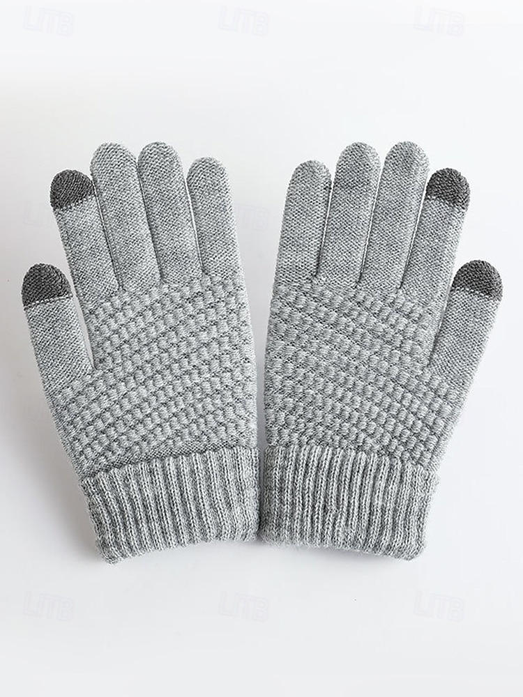 Guanti invernali termici da donna con touchscreen, guanti caldi in maglia foderati in pile per Natale, abbigliamento da esterno per il freddo e regali per le feste del 2026 a $7.99 –P6