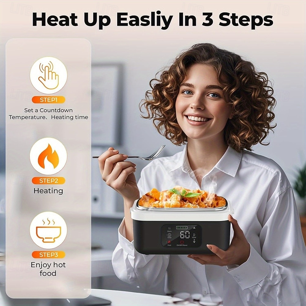 Portable Electric/cold Lunch Box -304 Stainless Steel Insulation and Cooling Suitable for Offices Camping Picnics - Compact Insulated Lunch Box (no Need To Add Water) Insulated Lunch Box Men's Lu 2026 - $207.59 –P5