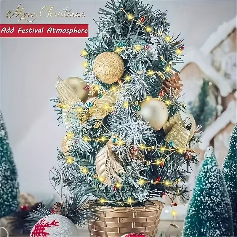 LED Fairy String Lights 5M 2M  Wreath Garland Decor PVC AA Battery Operated Mini Bulb Lighting Non-Changeable Multi-Colored Brightness for Holiday Home Decor Fits   Holiday Light 2026 - $14.49 –P8