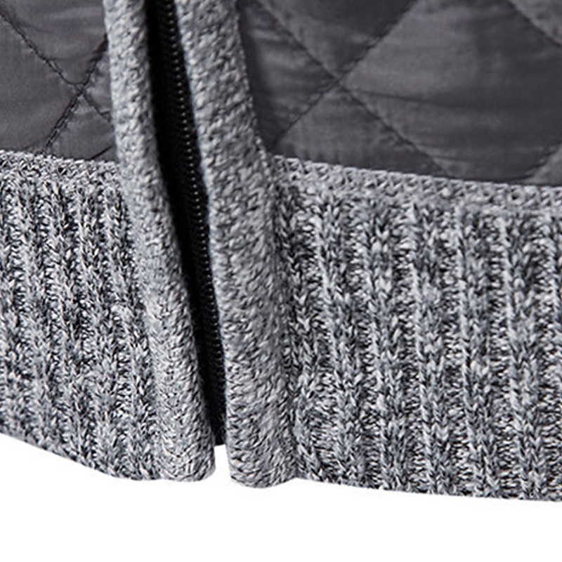 Męskie Sweter Rozpinany Przycięty sweter Sweter z zamkiem Sweter z dzianiny Prążkowany Robić na drutach Zwykłe topy Niejednolita całość Kieszeń Równina Kołnierz stawiany Moda Klasyczny Urlop Dzienne 2025 - $35.99 –P20