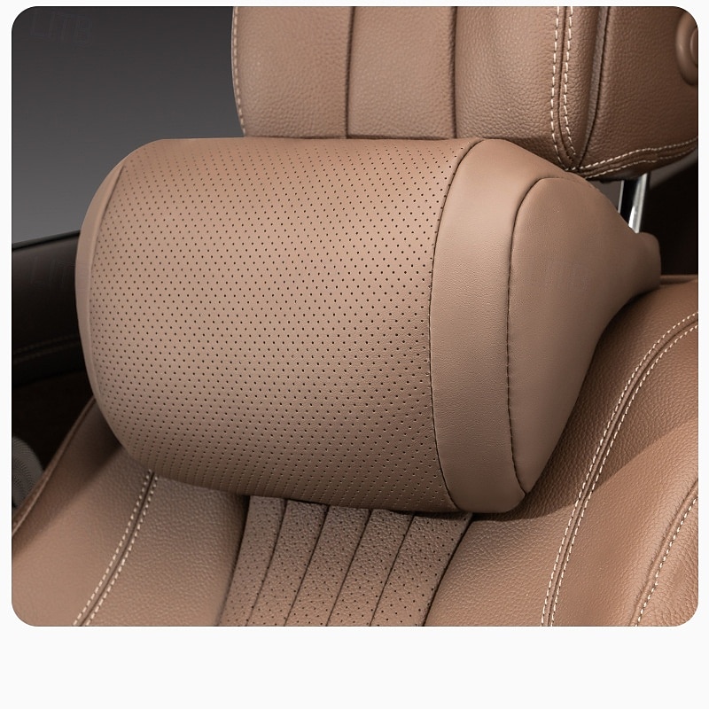 Almofada de encosto de cabeça de carro em couro sintético - suporte de pescoço ultramacio ergonômico com pressão zero, design respirável para todas as estações, adequado para a maioria dos veículos, de 2026 por $23.99 –P4