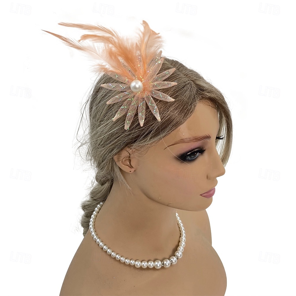 Fascinators Perle Tissu Chapeau Fedora Formel Mariage Noël Fête du thé Course de Chevaux Élégant ancien Avec Plume Casque Couvre-chef de 2026 ? $17.49 –P15