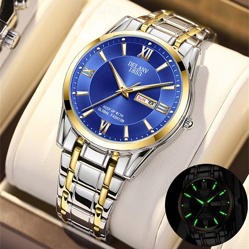 La nouvelle montre pour hommes au cadran romain Deblve à la mode et tendance avec bracelet en alliage calendrier lumineux et affichage du jour. C'est un choix idéal pour une vie simple décontractée de 2026 ? $19.99 –P5