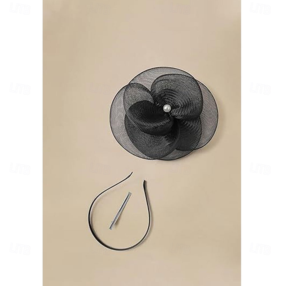 Fascinadores Tule Pérola Chapéu Fedora Casamento Festa de Chá Corrida de cavalos coquetel Elegante Vintage Com Perola Imitação Capacete Chapéu de 2026 por $17.49 –P2