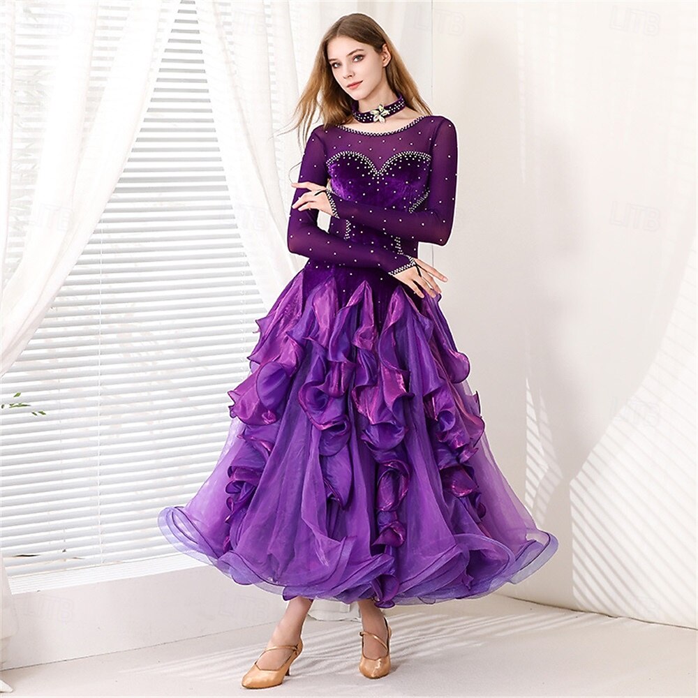 purple bling dress Flawless Forever Purple Rhinestone Lattice Maxi Dress, Purple L