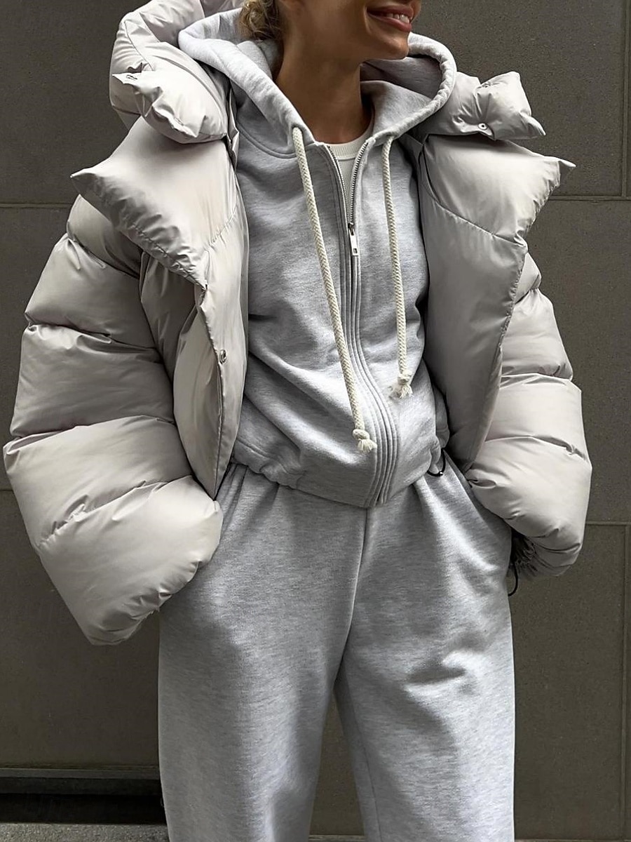 Naisten Anorakki Mukava Hengittävä Tasku Napit Vapaa-aika Tavallinen Loma Katu Kausaliteetti Arki-asut Vetoketju Normaali Hupullinen Normaali Pitkähihainen Päällysvaatteet Musta Armeijan vihre 2026 - $121.99 –P4