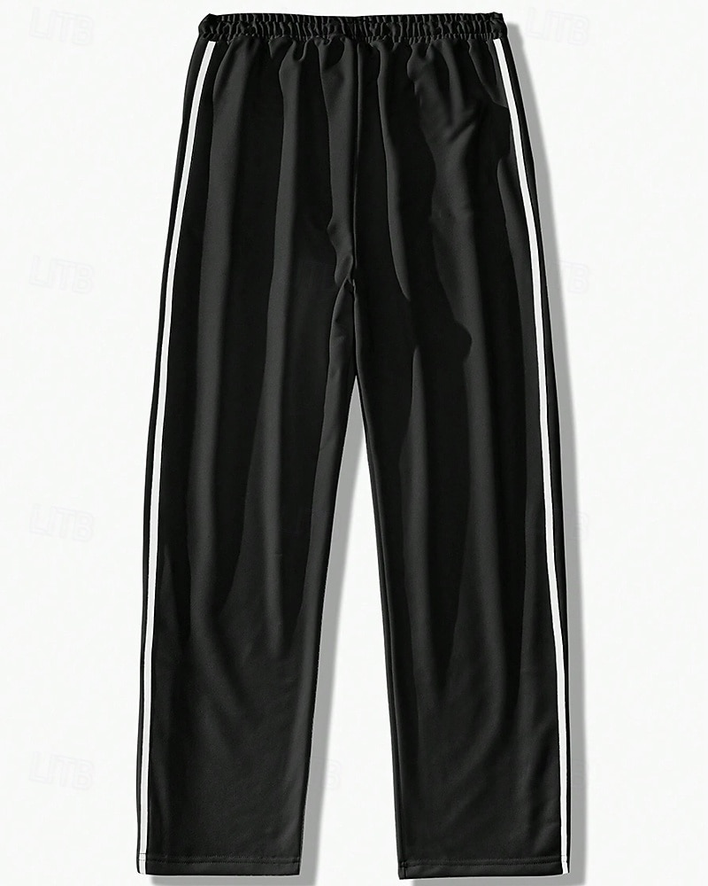 Men's Wide-leg Sweatpants sport pants Casual Pants with Pockets Split High Waist Bottoms Gym Athleisure Workout Spring Fall Breathable Gym Workout Track Regular Fit Sportswear Activewear Solid Colored 2026 - $26.99 –P19