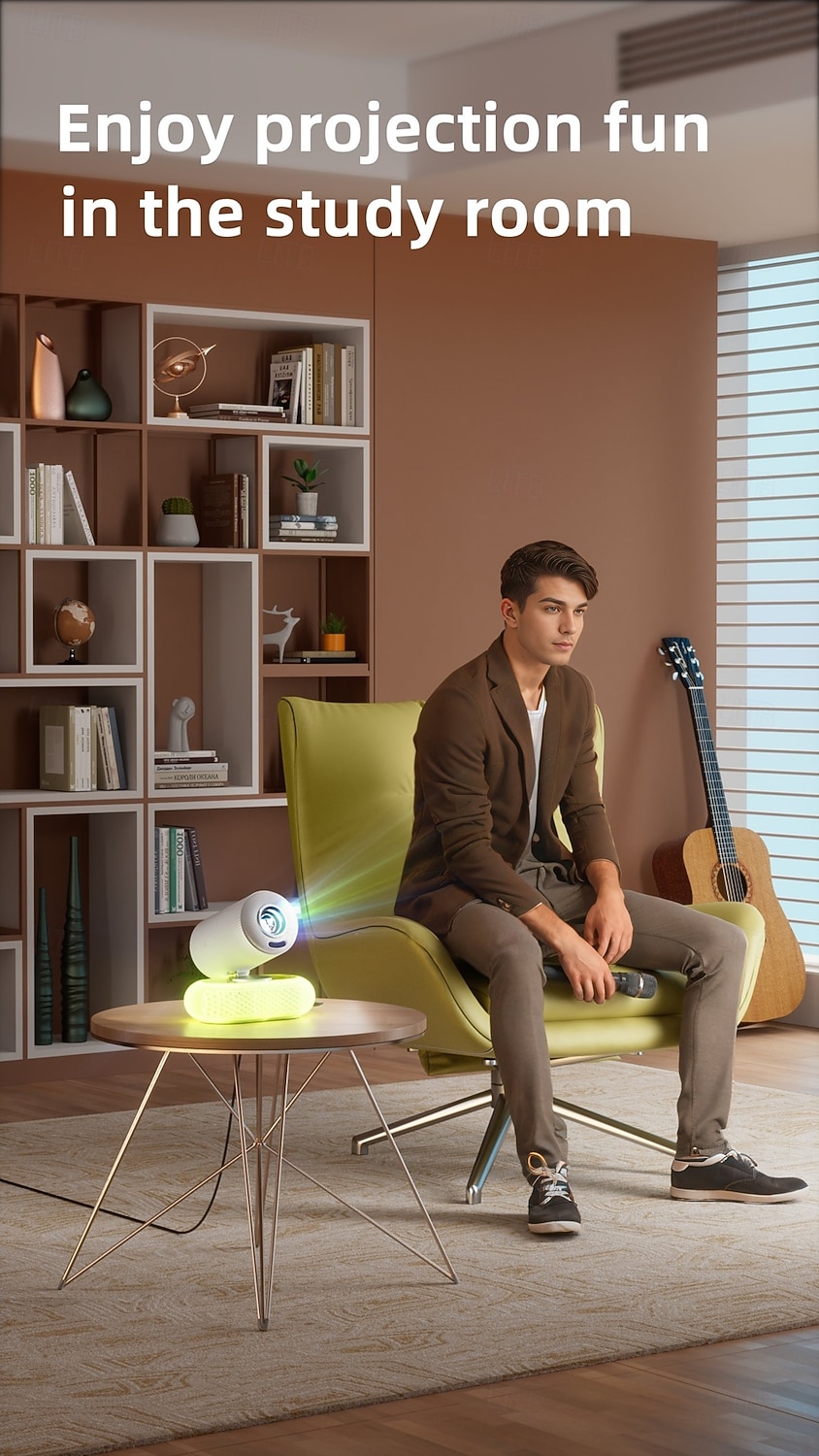 Премиум проектор YT900 с автофокусировкой разрешение 1920*1080 опциональная микрофонная основа светодиодная лента 2.4/5GHz двухдиапазонный Wi-Fi Android 13.0 3-х линзовый стеклянный объектив с 2026 - $217.09 –P8