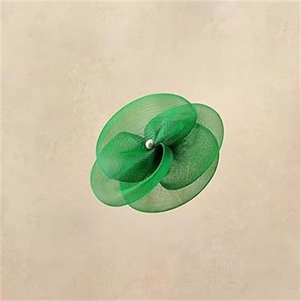 Fascinadores Tule Pérola Chapéu Fedora Casamento Festa de Chá Corrida de cavalos coquetel Elegante Vintage Com Perola Imitação Capacete Chapéu de 2026 por $17.49 –P7