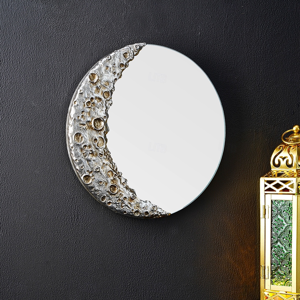 1 pendentif décoratif en forme de cratère lunaire en résine avec un miroir de cratère lunaire au design créatif suspendu à la surface, adapté à la décoration murale dans les salons, les bureaux et les de 2025 ? $28.99 –P11