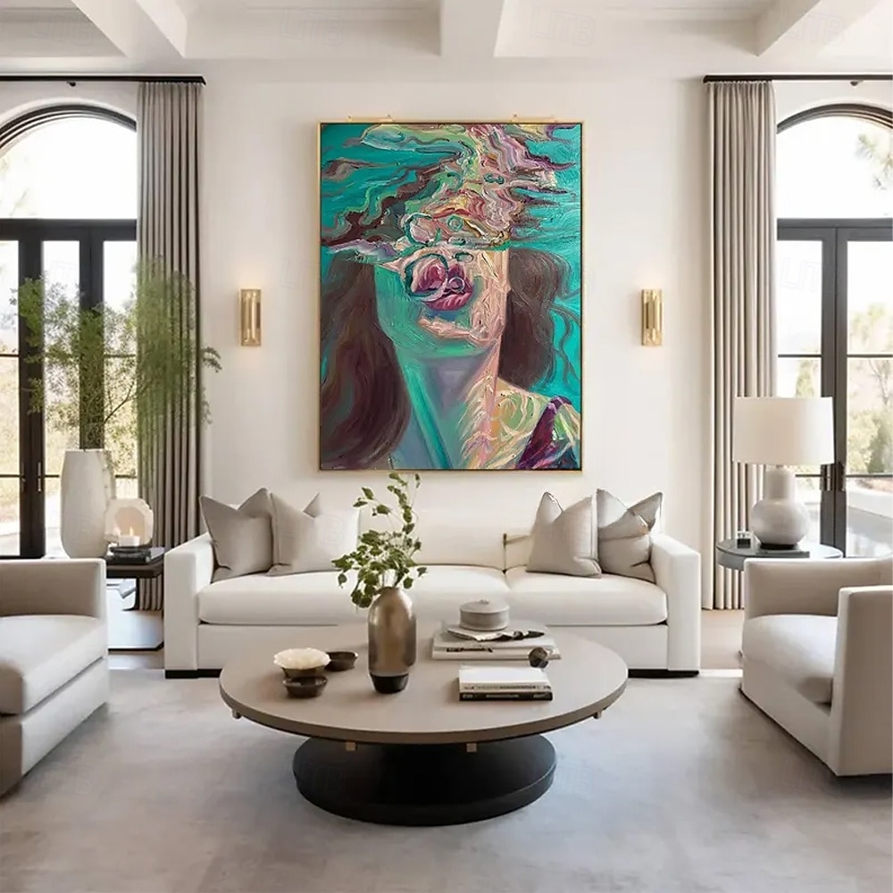 Картина с дайвингом, дайвинг, настенное искусство, плывущая девушка, картина с зеленым абстрактным искусством, дайвинг в океане, чувственная женщина, плавающая, настенное искусство на холсте, ручная работа 2025 - $38.99 –P2