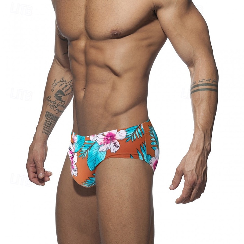 Herren Bikini-Tanga Unterwäsche Badehosen Blumenmuster Elastisch Atmungsaktiv Unterteile Surfen Bikini Tauchen Sommer 2026 - $11.49 –P2